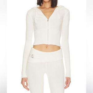 Frankie’s Bikinis White Sweatsuit Set